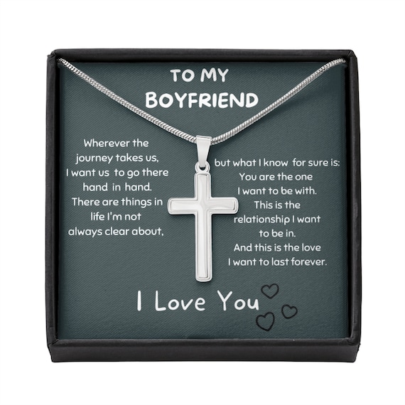 Cross necklace for boyfriend deals