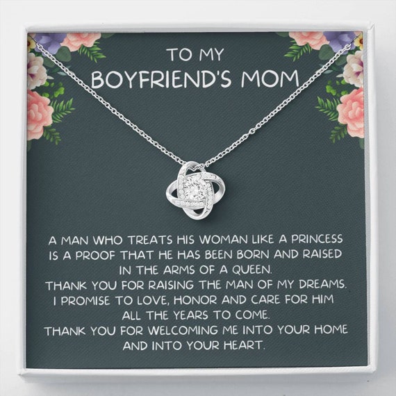 To My Boyfriend's Mom Necklace, Gift for Boyfriend Mother