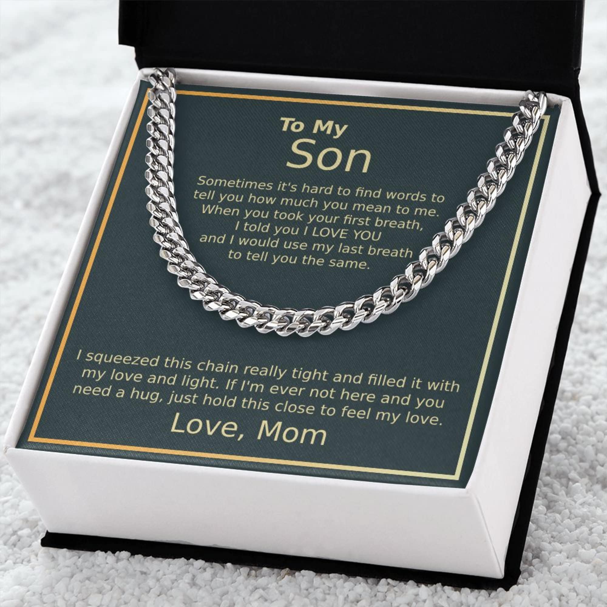 Christmas Gift for Son From Mom to My Son Necklace Mother to - Etsy