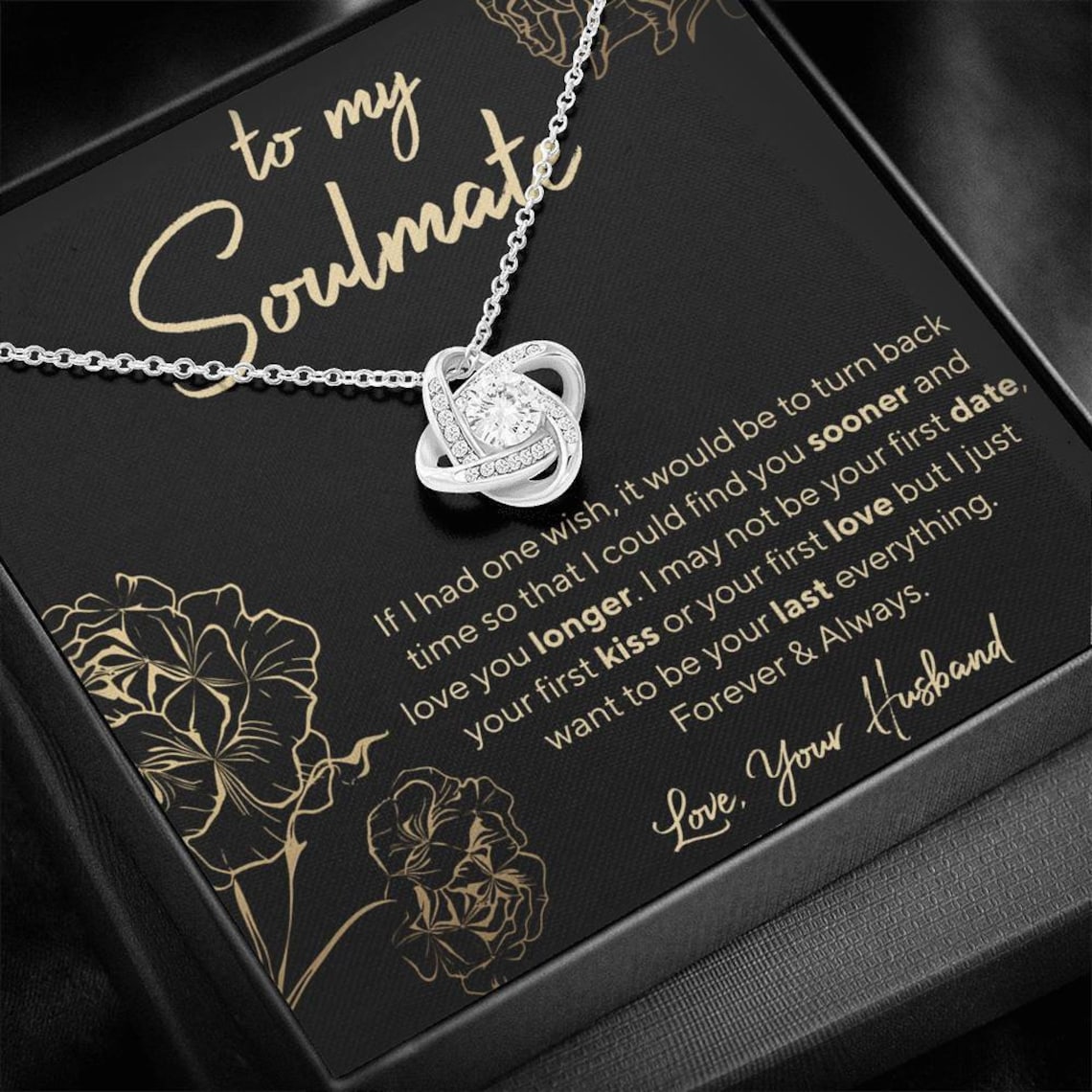 To My Soulmate Soulmate Necklace Soulmate Gift Wife Gift | Etsy