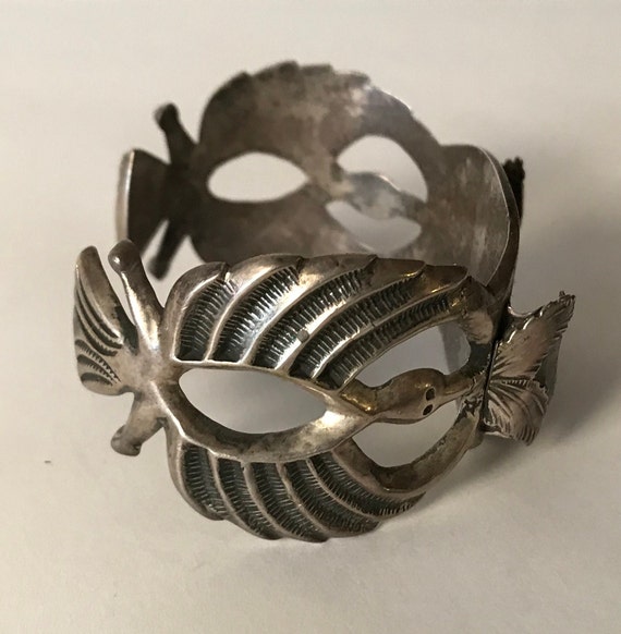 Native American Watch Cuff With Bird Design - Vin… - image 3