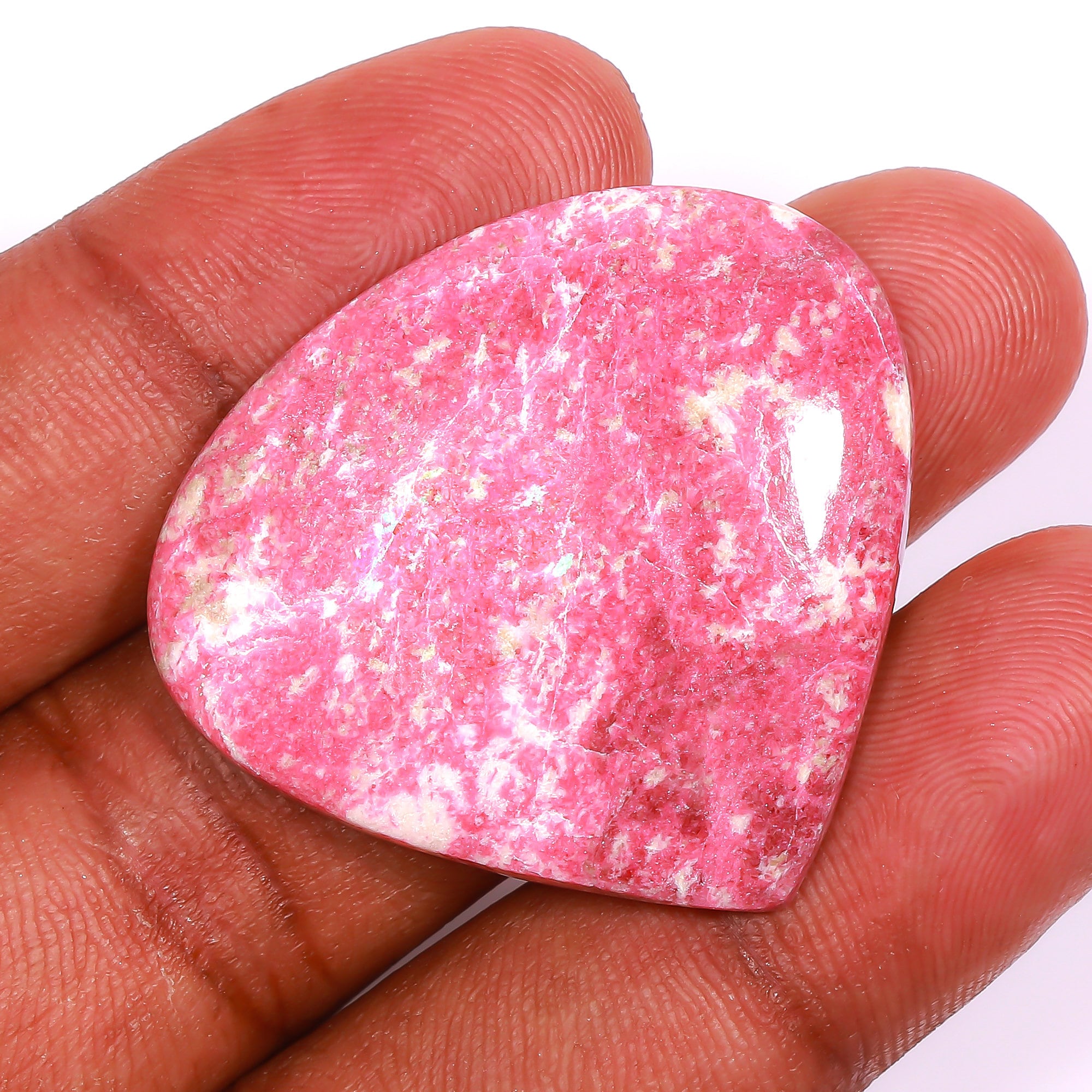 Natural Pink Thulite Gemstone Cabochon Pink Thulite Crystal | Etsy
