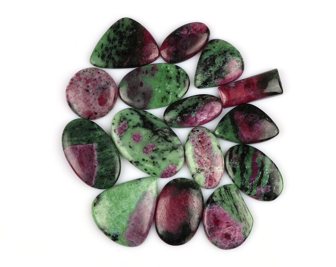 Natural Ruby Zoisite Gemstone Cabochon Lot Wholesale Ruby Etsy