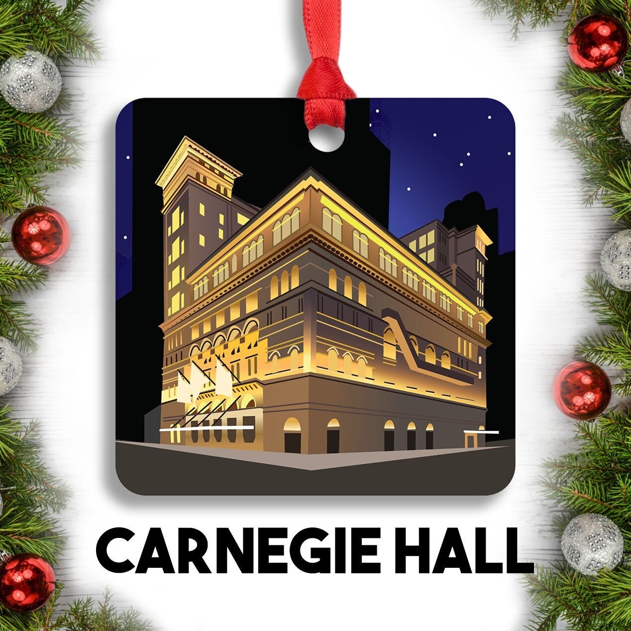Carnegie Hall Christmas Ornament // New York City // Architecture