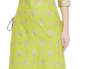 Indian and western design combination kurta with skirt made in rayon fabric