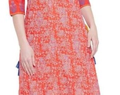 Indian and western design combination kurta with skirt made in rayon fabric