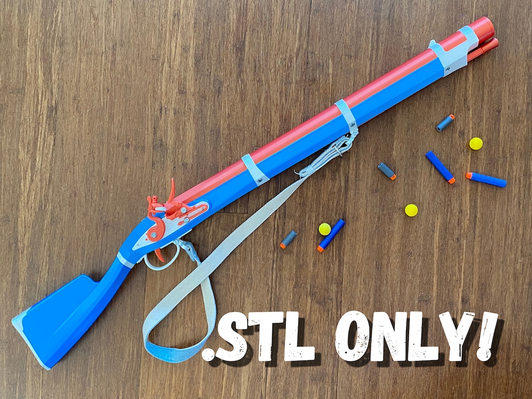 Flintlock Musket Nerf Blaster spring Powered files Only V22 Etsy