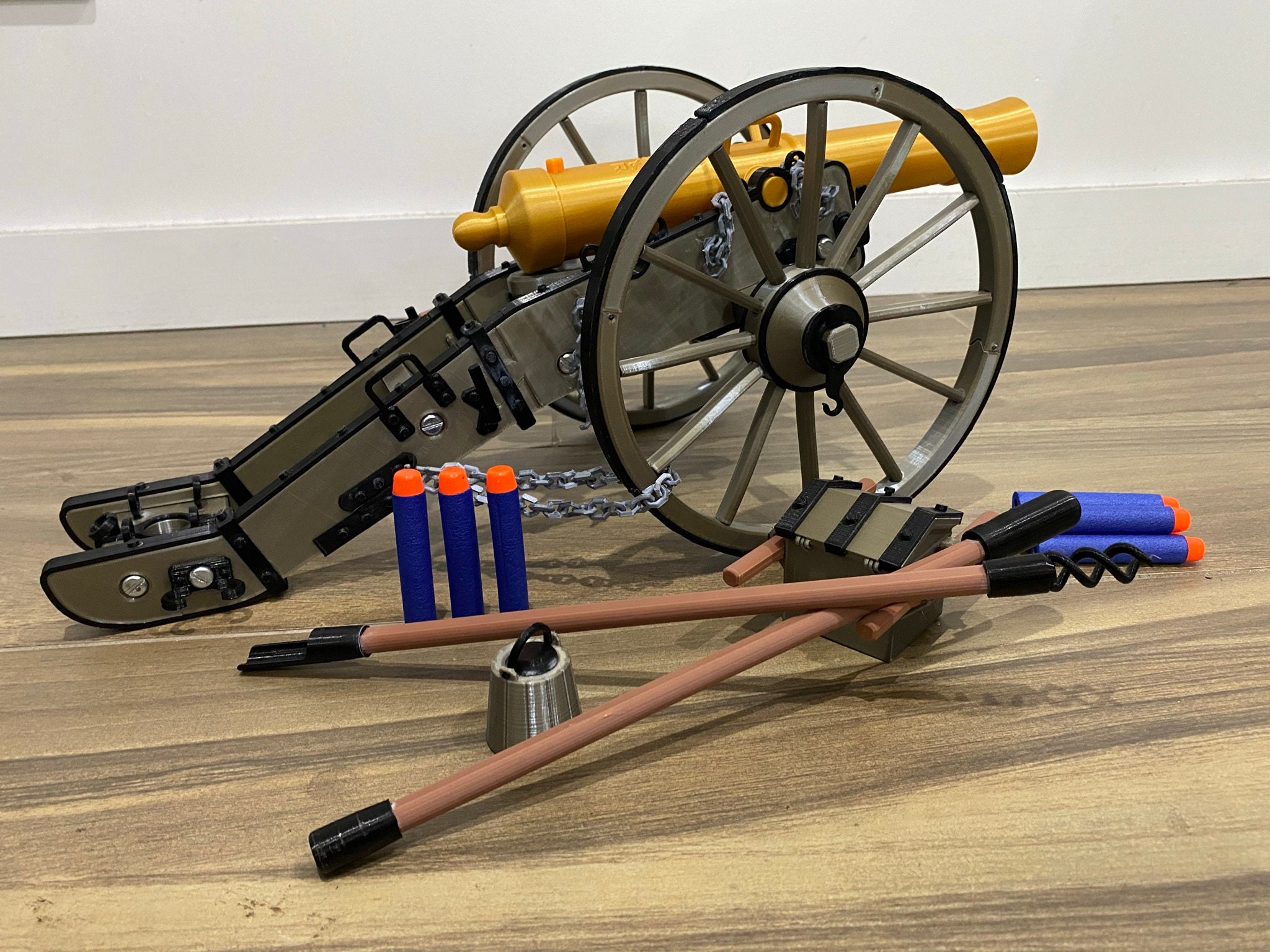 Napoleonic Nerf Cannon V10 files Only Etsy Australia
