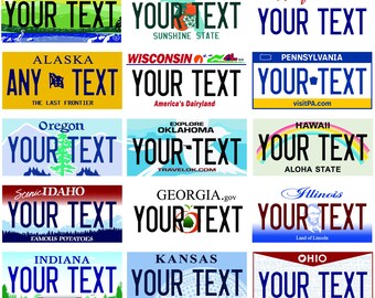 Custom License Plate Etsy Custom License Plate Etsy