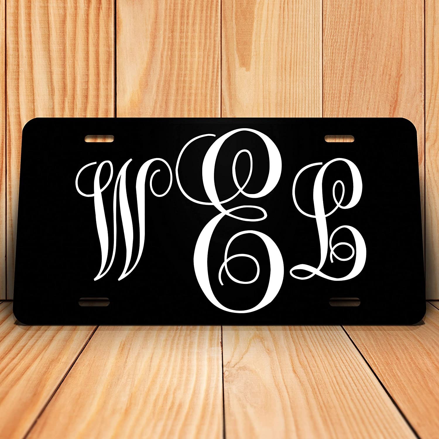 Personalized Monogram License Plate 20 Fonts and Colors to Etsy