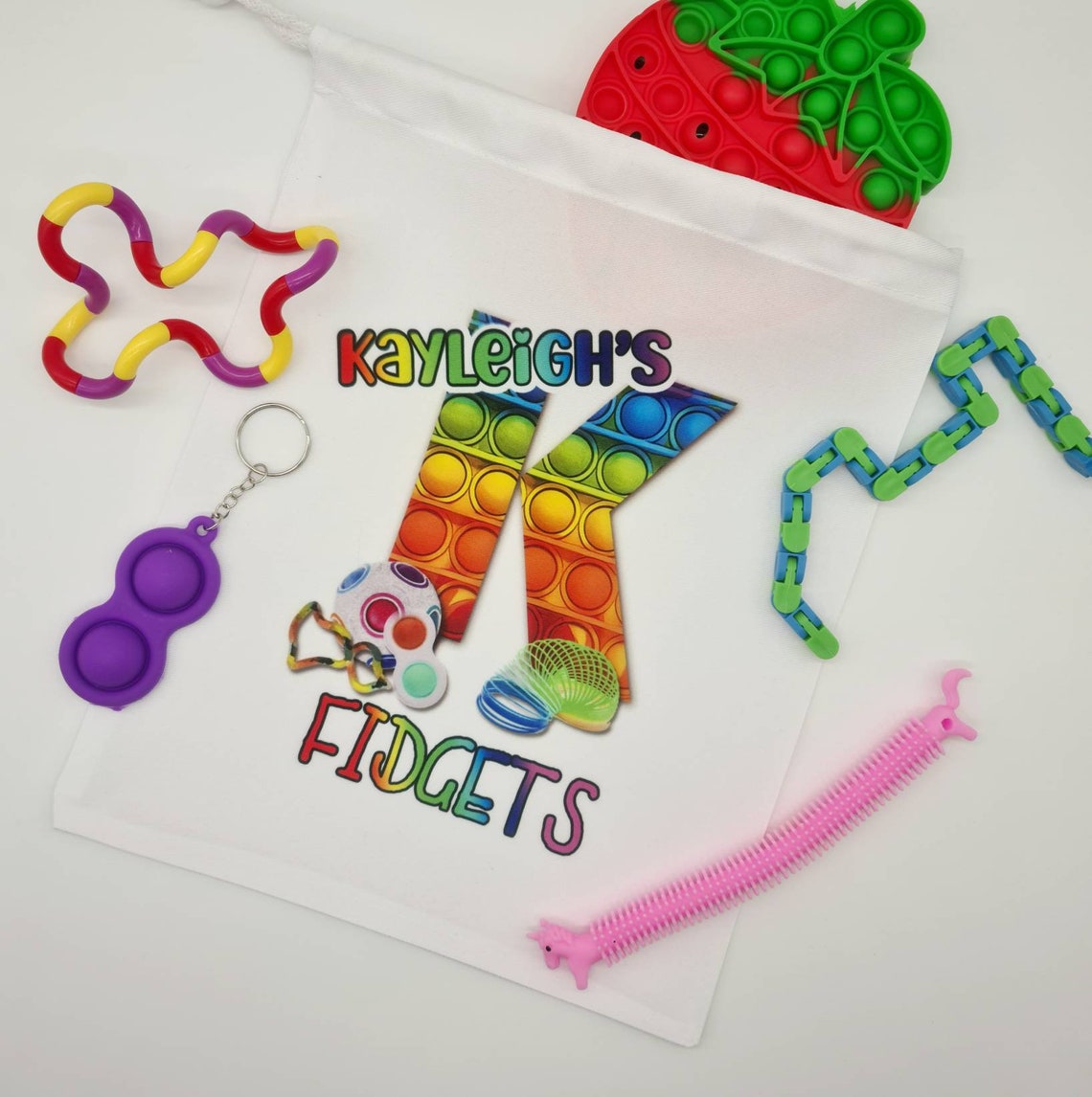 Personalised Fidget Toy Storage Bag Fidget Toys and Sensory Etsy