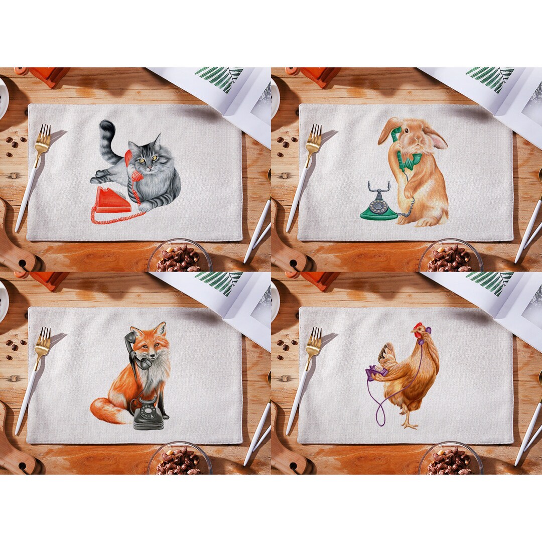 Placemats Set, Table Linen, Indoor/outdoor, Napperon, Ecofriendly