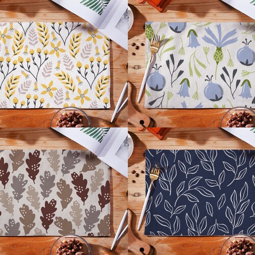 Placemats Placemats Set Table Linen Indoor/outdoor Etsy