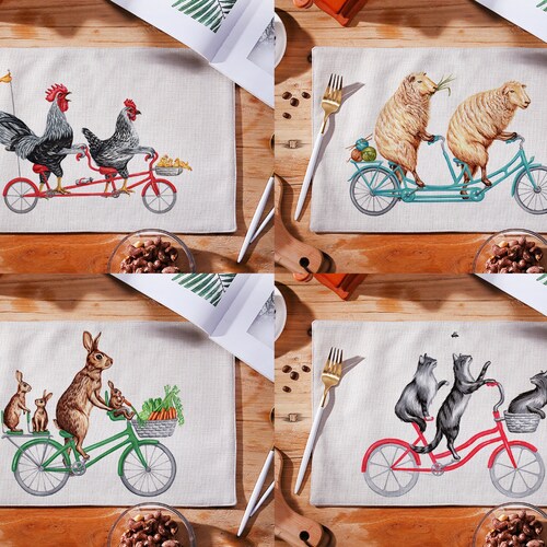 Placemats Placemats Set Table Linen Indoor/outdoor Etsy