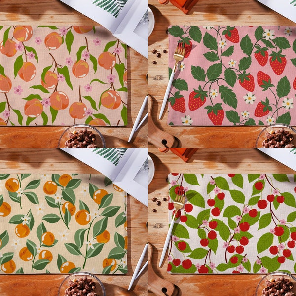 Apple Placemats Etsy