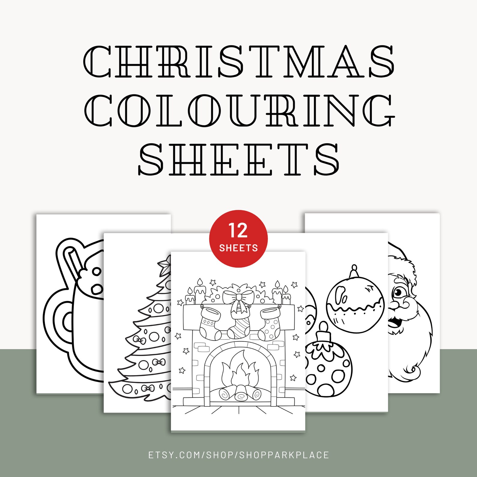 CHRISTMAS COLOURING SHEETS Christmas Colouring Christmas - Etsy