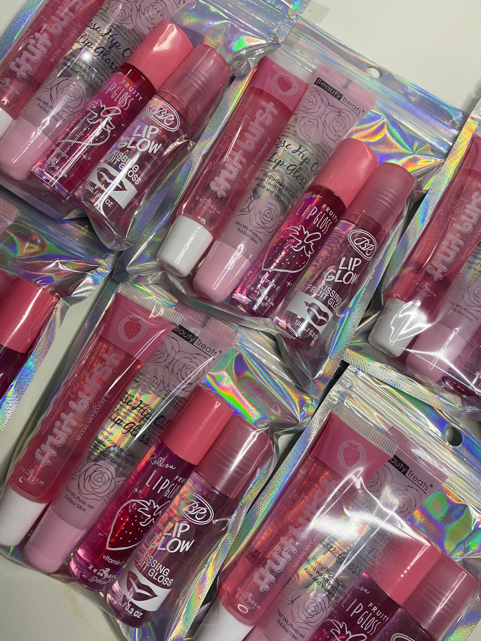 Pink lipgloss bundle lipgloss scrunchie lipgloss bundle Etsy