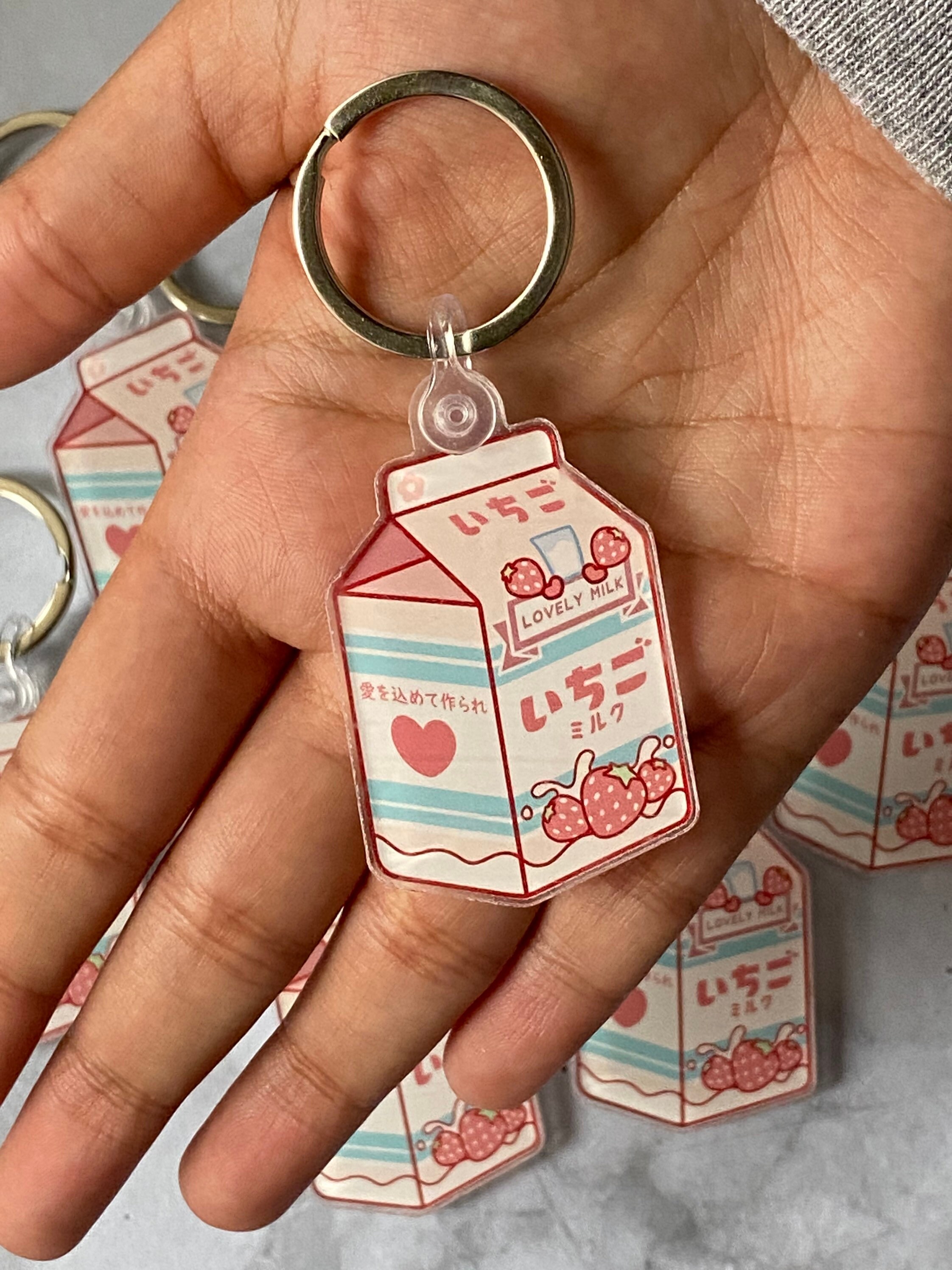 Milk bottle key chain cute keychains kawaii keychains Etsy