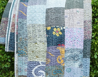 Boho Patchwork Quilt Kantha Quilt Handmade Vintage Quilts Boho King Size Bettwäsche Überwurf Tagesdecke Quilten Hippie Quilts zum Verkauf