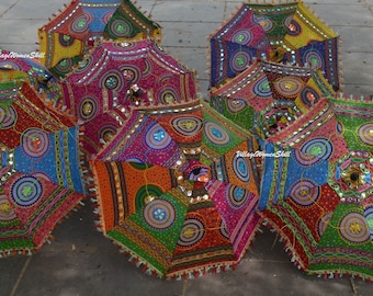 Wholesale Lot Indian Wedding Umbrella Handmade Umbrella Decorations Parasols Cotton Umbrellas