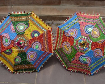 Lotes al por mayor Decoración de bodas indias Paraguas Decoración Paraguas Mehndi Decoración Paraguas Fiesta Parasol Decoración de bodas Paraguas Parasoles Sol