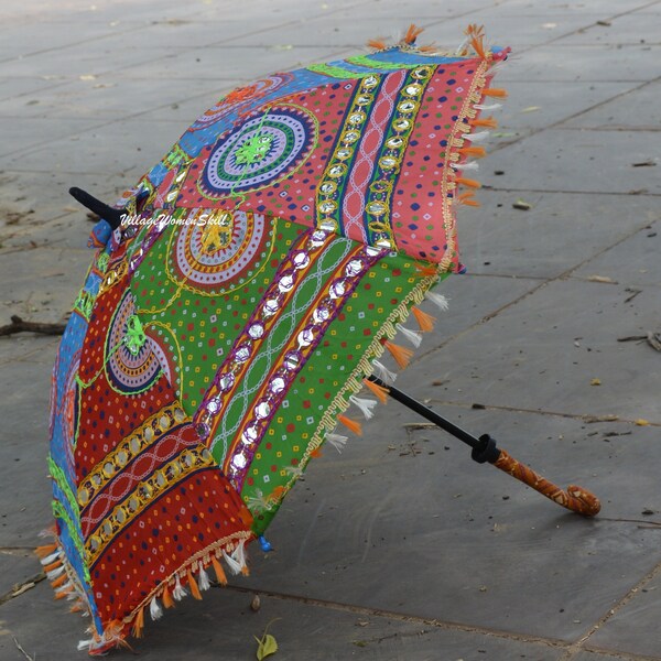 Wholesale Lot Indian Wedding Umbrella Handmade Umbrella Decorations Parasols Cotton Umbrellas