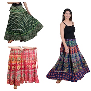 EXPRESS SHIPPING Indian Cotton Skirt Boho Skirt Women Skirt Cotton Skirt Hippie Skirt Summer Skirt Long Skirt Wrap Skirt