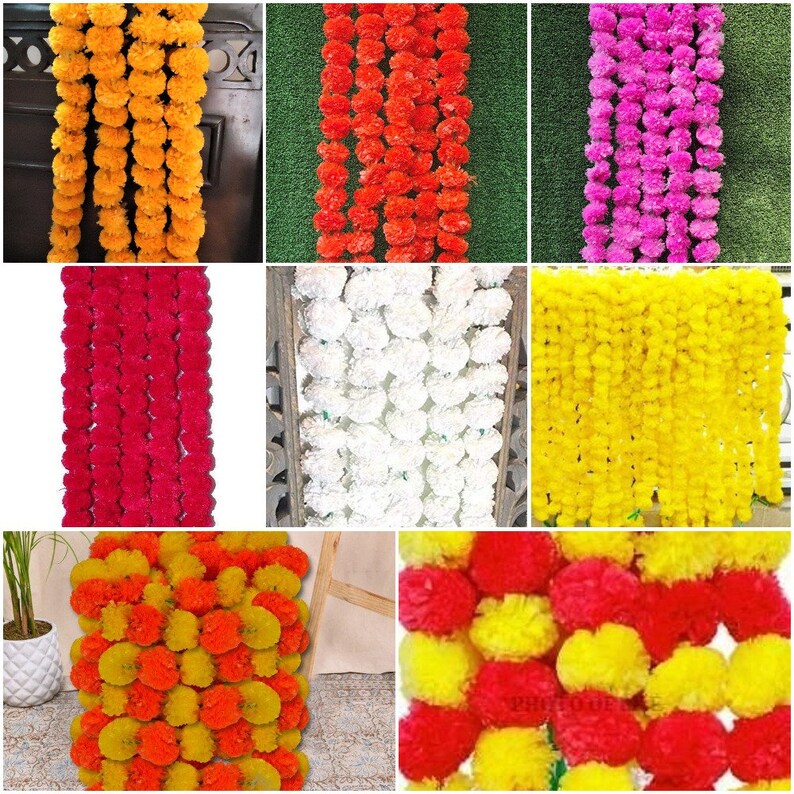 200 Wholesale Artificial Marigold Flower Decor Garlands Vine Etsy