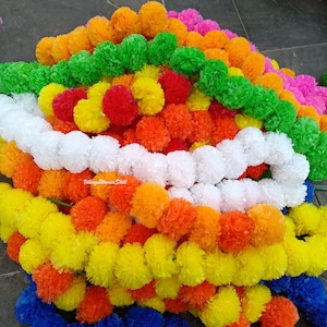 Sale On Indian Wedding Decor Indian Marigold Garland Artificial Marigold flowers Marigold hanging Christmas garland