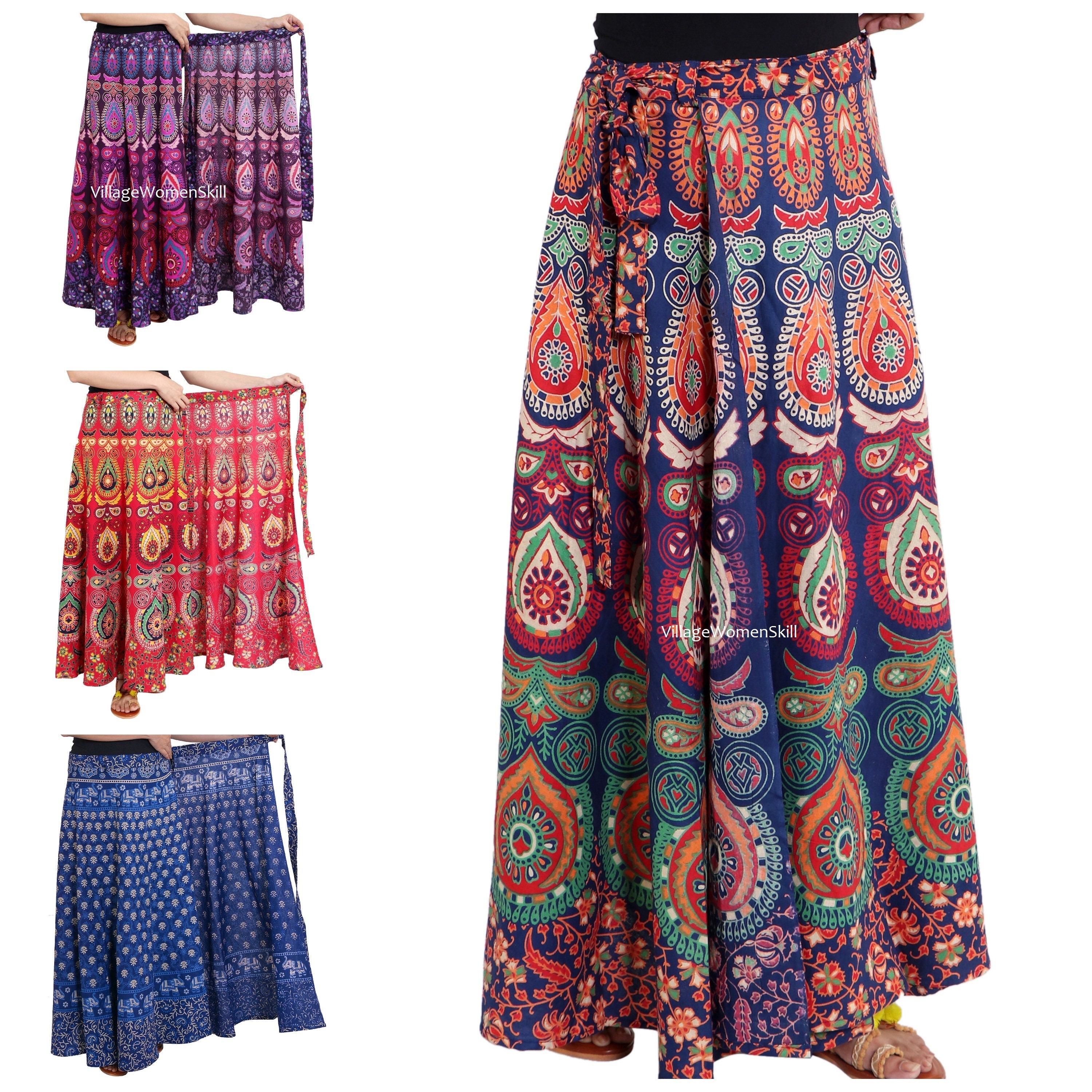 スカート Indian cotton skirt Indian block print cotton skirt | BROWNIE
