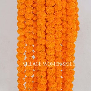 FIORE DI CALENDULA Ghirlanda/stringa, Dia de los Muertos, Decorazione Diwali, Decorazione di nozze indiana, Prop per foto, Mehndi, Sfondo per feste.