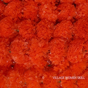 Marigold Garland for Indian Wedding Decor Mehndi Decor Artificial Flowers Diwali Decoration Haldi Party Backdrop Decorative Flowers