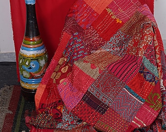 Kantha Quilt Handmade Vintage Quilts Boho King Size Bedding Throw Blanket Bedspread Quilting Hippie Quilts For Sale