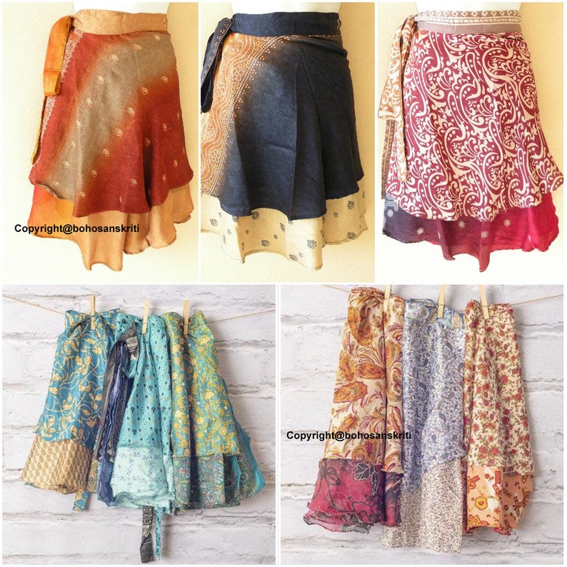 Wholesale of Vintage Indian Silk Wrap Skirts Mini Skirt - Etsy