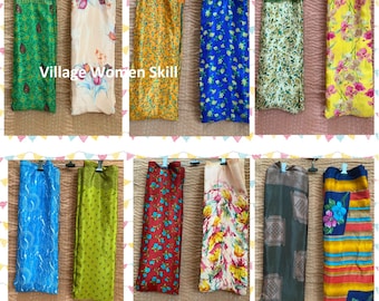 Sari usado Saree usado reciclado Sari de ciclo Art Tecido de seda para decoração de casa tema decoração de festas de casamento Bollywood tecido sari vintage