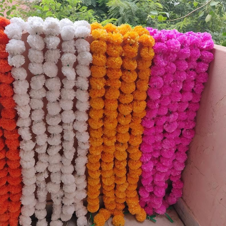 200 Wholesale Artificial Marigold Flower Decor Garlands Vine Etsy