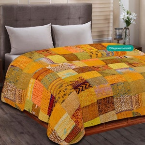 Silk handmade quilts for sale Patchwork Quilt and throw blanket Custom size blanket