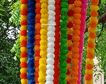 Verkauf auf künstlichen Ringelblumengirlanden Vine Hochzeit indischer Ereignisdekoration künstliche Blume Schnüre Mehndi Dekorationen party decor