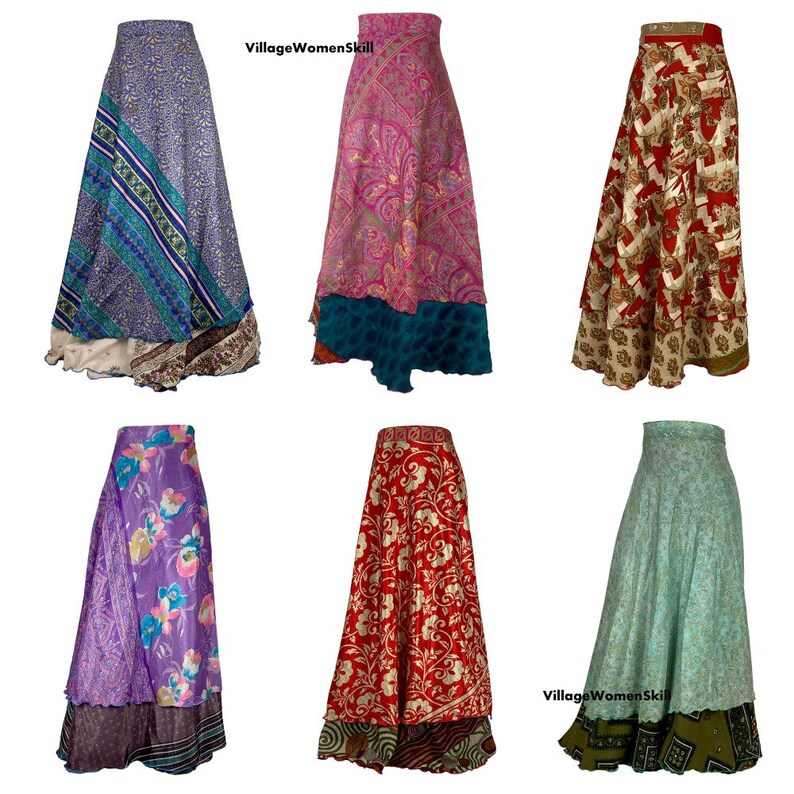 Silk Vintage Indian Wrap Skirt Lot Wholesale Lot Women Skirt - Etsy
