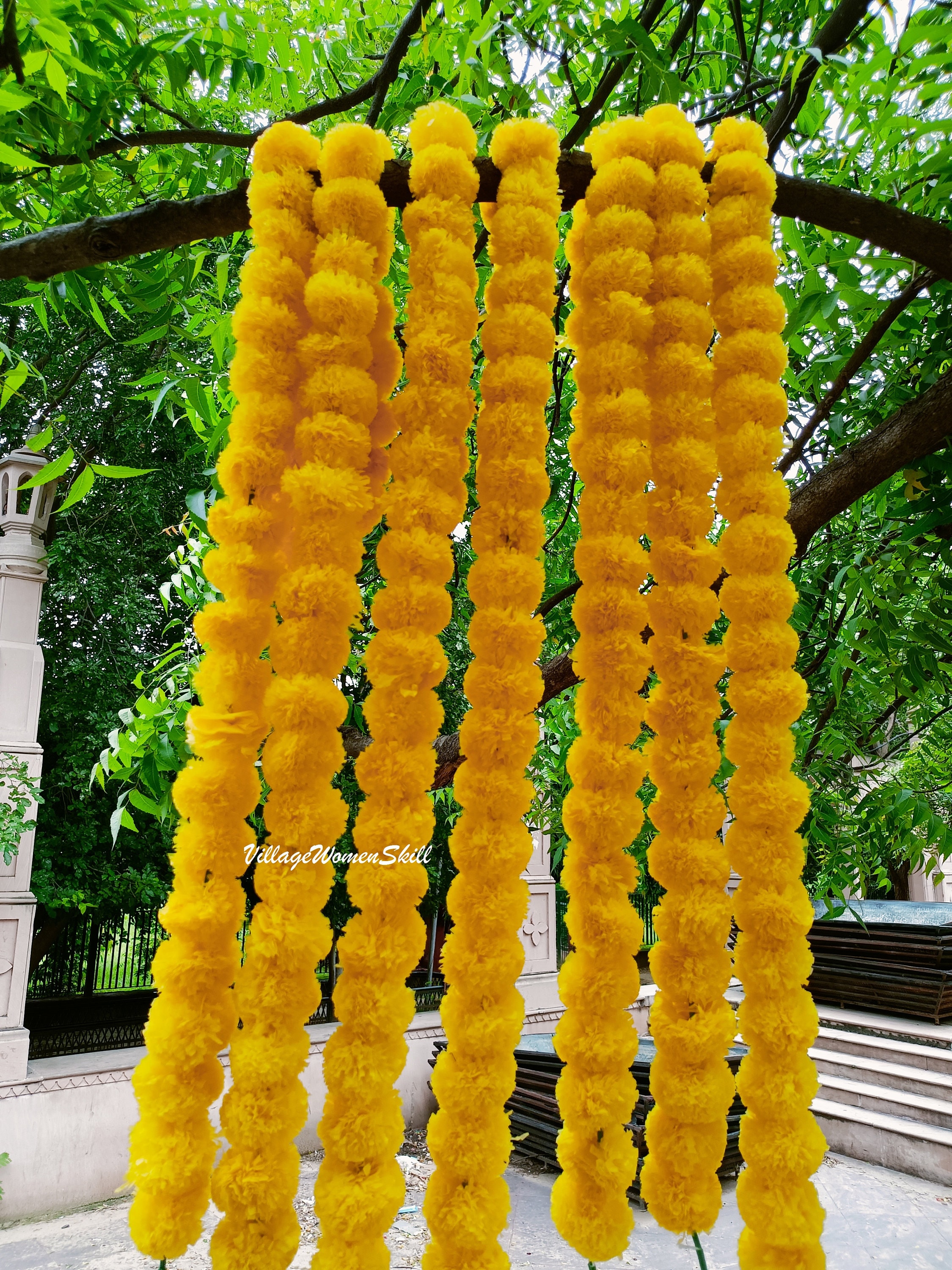 Indiase/Amerikaanse bruiloft mantel decoratie, faux slingers
