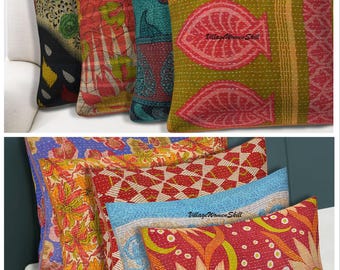 Cotton pillow covers vintage handmade cushion covers decorative gift for home