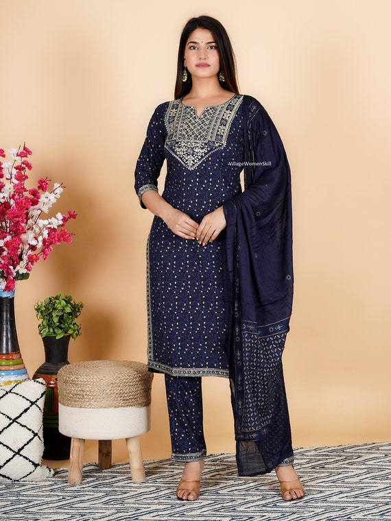 Navy Blue Safa Muslin Straight Chikankari Kurti Lucknow Chikan Hand  Embroidered Kurta Kurti Ethnic Pakistani Wear Tunic Top Chikan Top - Etsy