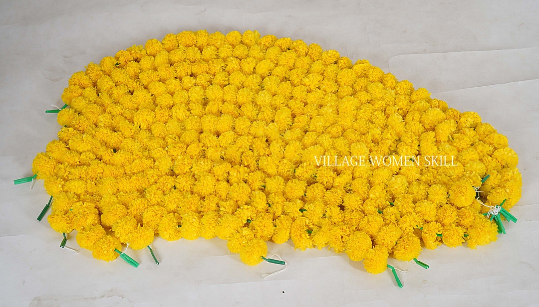 Marigold Rope SALE ON 30 PC Indian Artificial Decorative Marigold Flower Garland ...