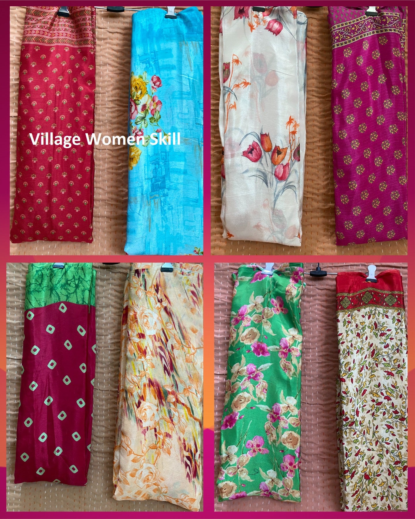 Recycled Up Cycled Art Silk Saree