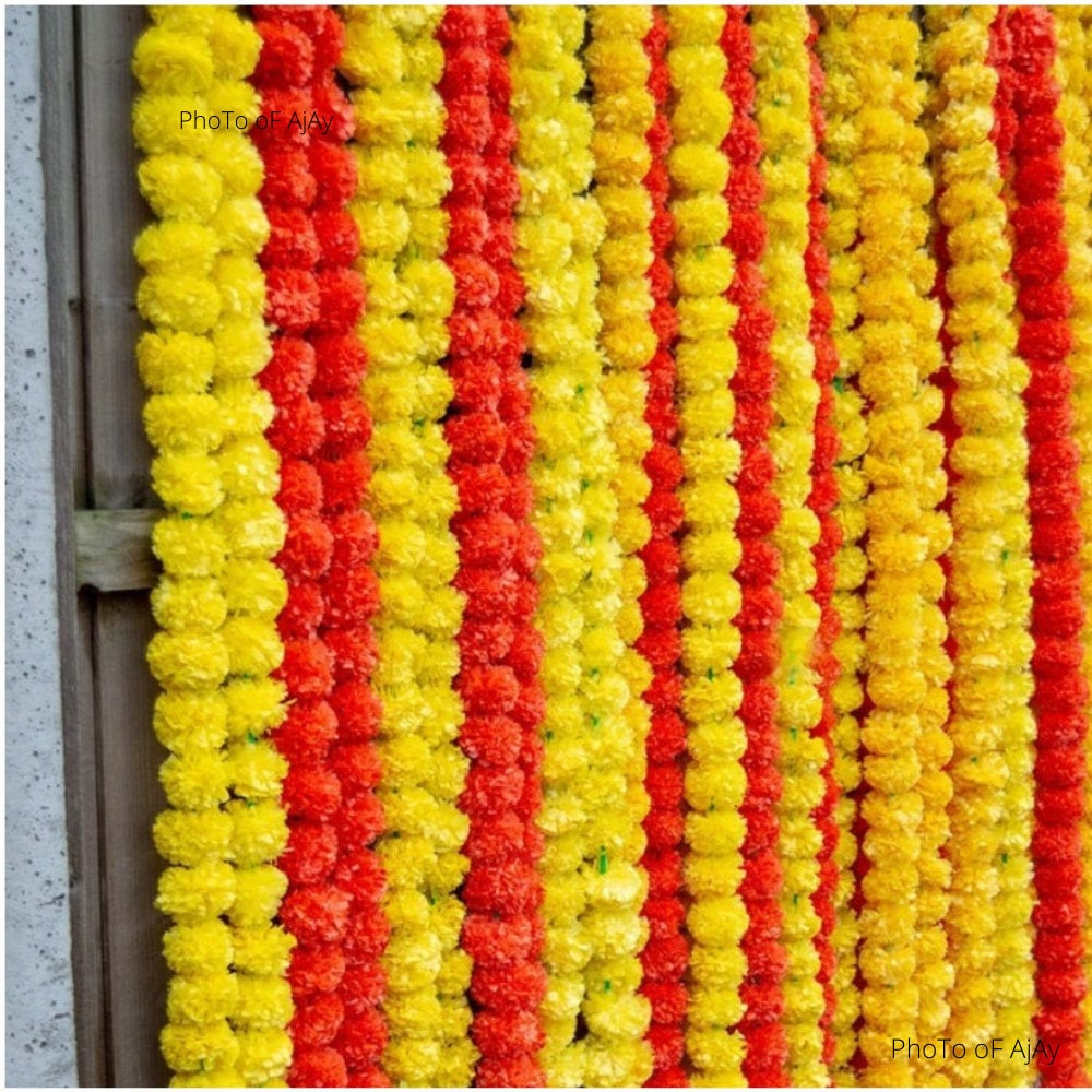 Artificial Decorative Marigold Flower Strings for Christmas Etsy