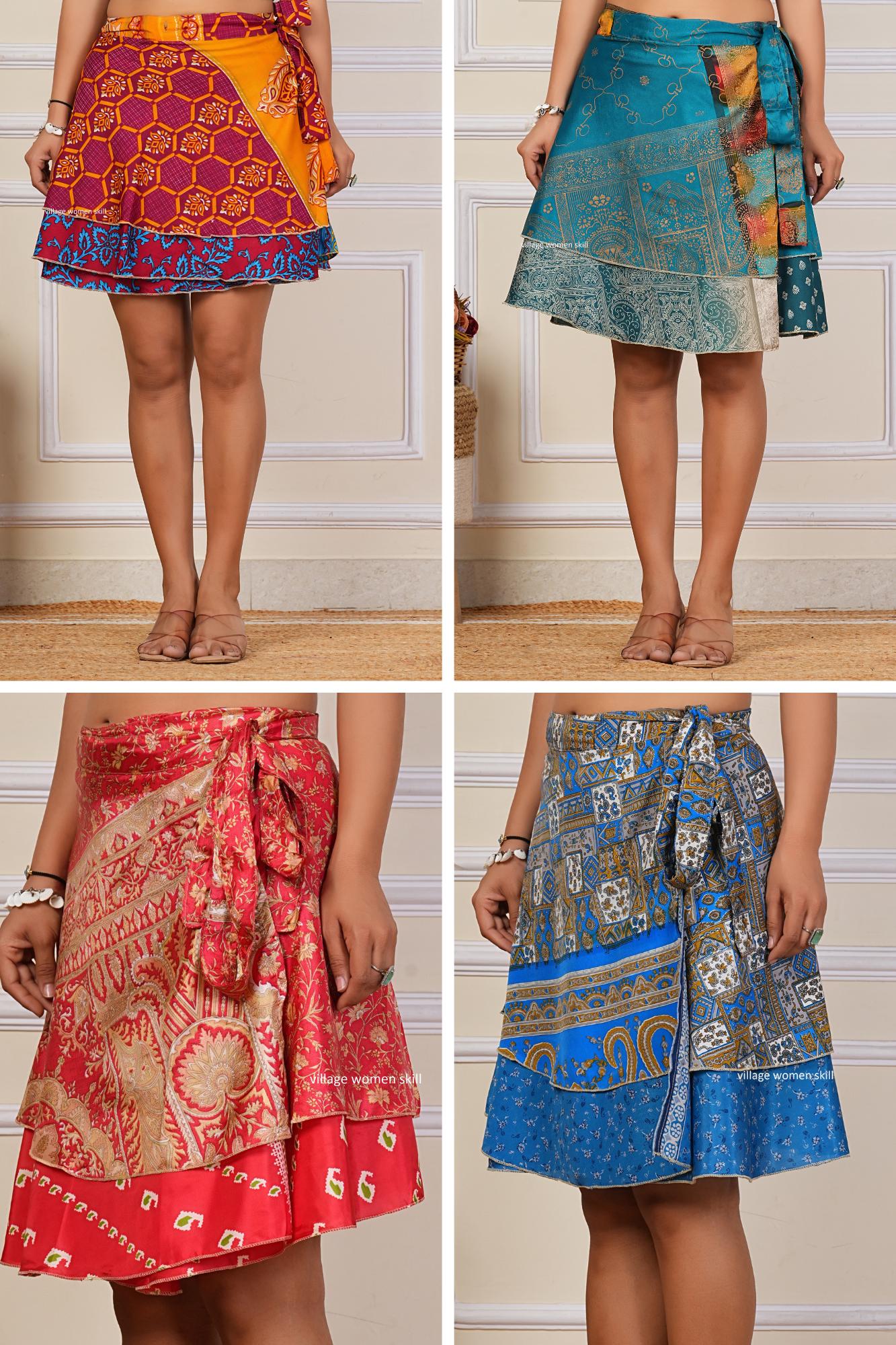 Wholesale Lot Short Mini Skirt Indian Women Wrap Skirts Vintage