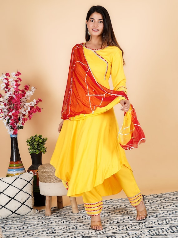 Designer Rayon Patiala Salwar Suit & Dupatta Set Printed Salwar