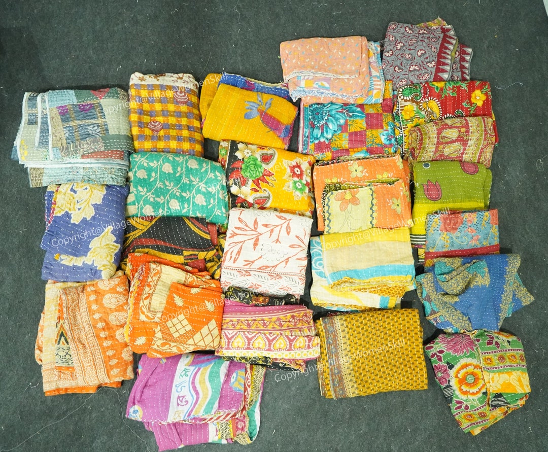 Wholesale Indian Throw Patchwork Quilt Cotton Quilts Kantha - Etsy