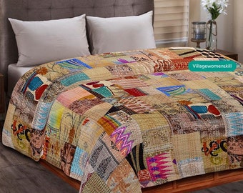 Handmade bed throw patchwork quilts for sale