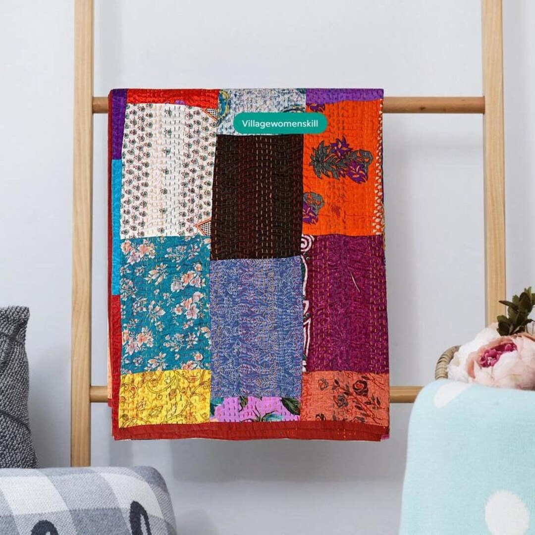 Throw Blanket Bedspread Quilting Hippie Quilts for Sale Bohemian Vintage Patchwork Handmade Quilt Etsy